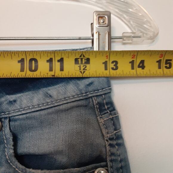 Stella In Dreams Women's Mid Rise Boot Cut Jeans Embroidered Size 1/25 - Picture 9 of 11